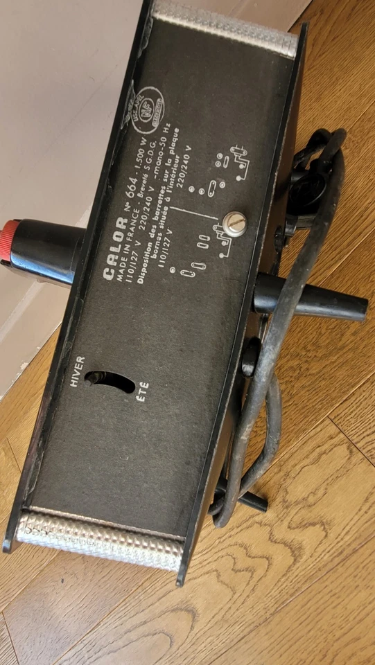 Chauffage radiateur ventilateur heating radiator CALOR 664 SGDG art déco France  - Photo 4/4