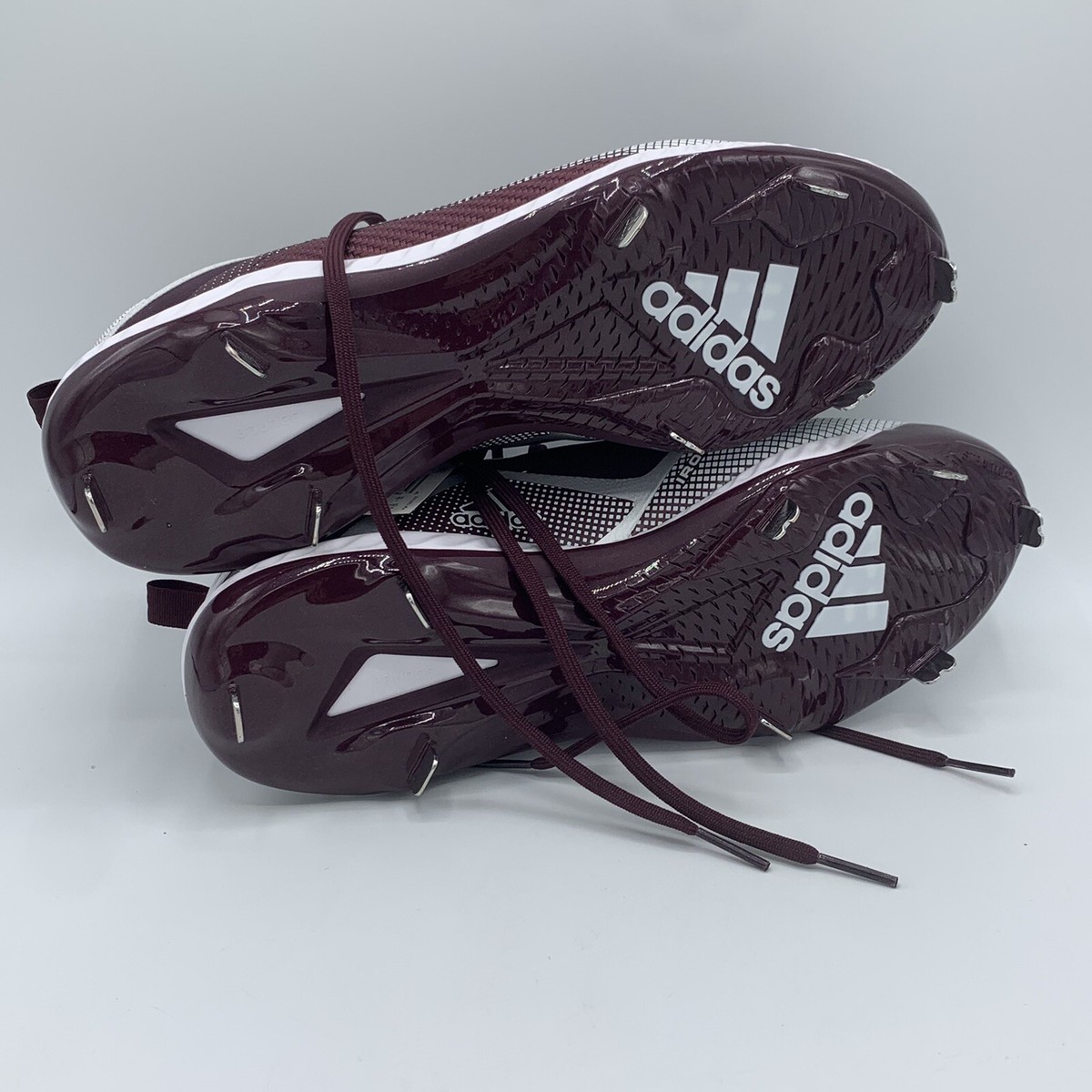 Adidas Icon 6 Bounce‎ Metal Baseball Cleats Men\'s Size 14 Maroon White [FV9351] NWT Adidas Icon 6 Bounce Maroon/White Metal | Mercari main image 3