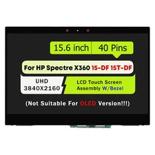 15.6" UHD for HP Spectre X360 15-df1033dx 15-df0013dx LCD Touch Screen Assembly