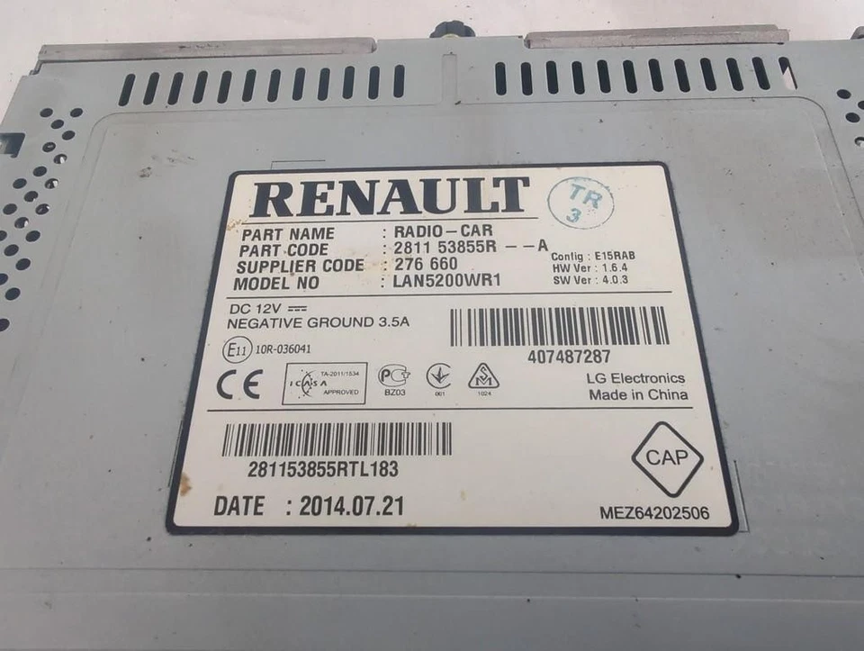 281153855R AUTORADIO SISTEMA MULTIMEDIALE DACIA NUOVA LOGAN MCV 1.5 G 55KW 5M 5P - Immagine 4 di 4