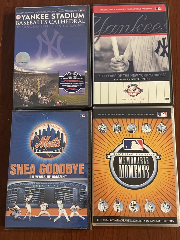 4 Yankees Mets Baseball DVDs