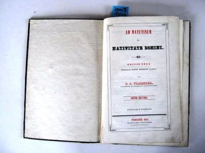 Ad Matutinum In Nativitatem Domini., Editio Nova, Chorali Cantu Romano Aucta. Vi