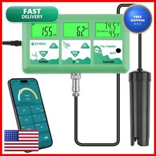 EZTOCH pH Monitor Hydroponic Continuous 7 in 1 EC pH TDS CF ORP Monitor