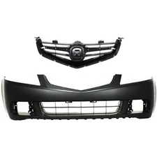 Front Bumper Cover Grille Kit For 2004-05 Acura TSX Primed With Fog Light Holes