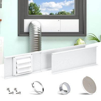 Dryer Vent Window Kit, Adjustable Window Vent Kit with Outdoor Dryer Vent Cover,