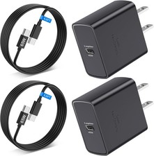 2-Pack 45W USB-C Super Fast Charger Adapter for Samsung Galaxy S26/S25, 6.6FT Ca