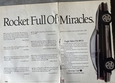 1990 Eagle Talon Tsi Turbo Awd 2 Pg 8.5 X 11 Sales Ad - Rocket Dsm