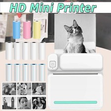 Tragbarer Mini Fotodrucker Bluetooth Drucker Taschendrucker Handy Thermo Drucker