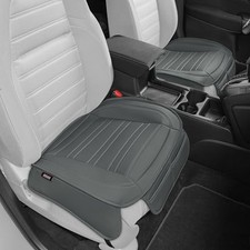 Seat Covers for Cars Trucks SUV, Faux Leather 2-Pack Charcoal Gray Front Seats