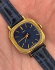 1980 Vintage Timex Women's Fashion Collection Manual Watch w/Navy Band - RUNS!