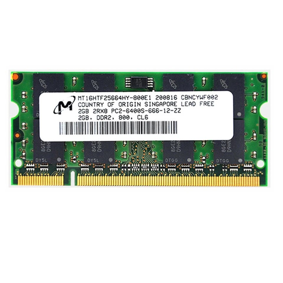 Kit de 8 GB (4x 2 GB) DDR2 800 MHz PC2-6400S 1,8 V Memoria SO-DIMM RAM para Micron Foto 4 de 4