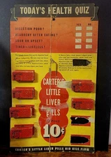 Early Carter's Little Pills Countertop Display.  6 Unopened Packages 
