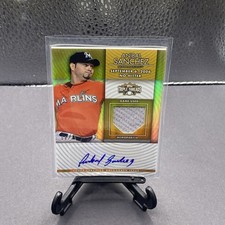 2012 Triple Threads Anibal Sanchez Game Used Patch Auto Autograph Gold #6/25