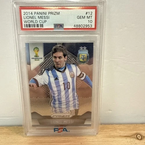 2014 Panini Prizm World Cup - Lionel Messi #12 PSA 10