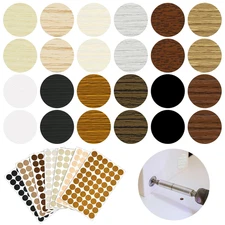 648 Pieces Adhesive Screw Hole Cover Stickers Wood Grain Furniture Stickers 12 C