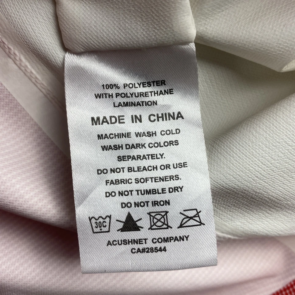 FootJoy XL Pulôver HydroLite DryJoys Vermelho Branco Meio Zíper Jaqueta de Chuva de Golfe Poli - Imagem 3 de 4