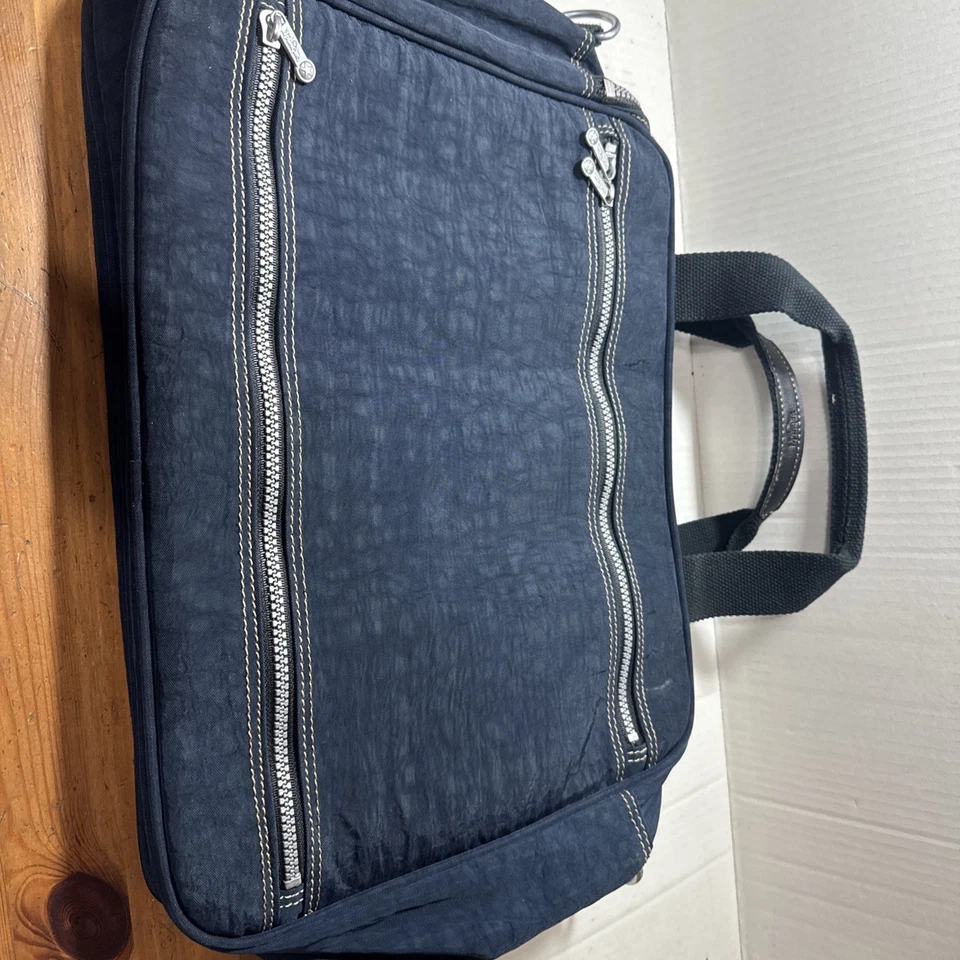 Bolso Kipling Vintage Azul Bolso de Lona/Gimnasio/Viaje/Llevar/Bolso de Todos los Días/16x12x8 Foto 2 de 4