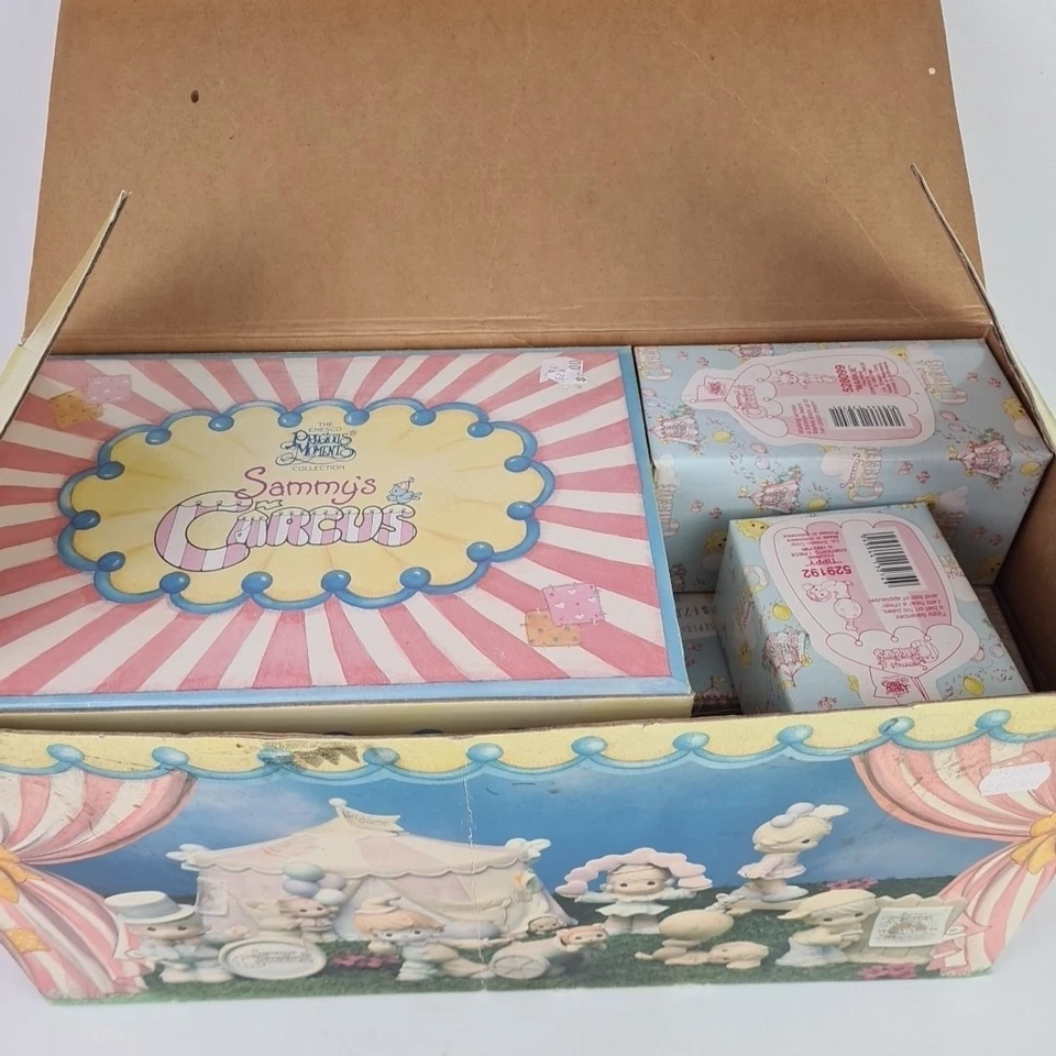 🚨 Precious Moments 604070 Sammys Circus 7 piezas Estatuillas Edición Limitada 1993 Foto 2 de 4