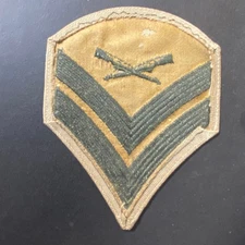 US Army Technician 5th Grade Patch WWII Crossed Rifles 3.5 Inch