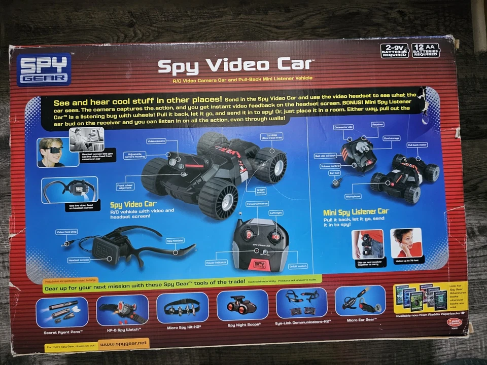 Spy Gear R/C Video Car w/Camera and Headset Screen 70201 Wild Planet New in Box - Image 2 of 2