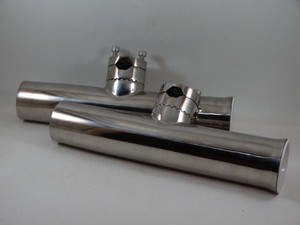 Amarine Made 2pcs Stainless Clamp on Fishing Rod Holder for Rails 3/4" to 1 1/4"