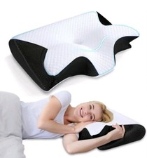 Cervical Memory Foam Pillow for/Neck Pain Relief Ergonomic Neck Support-Pillows