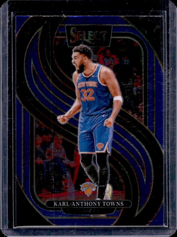 2024-25 Panini Select Karl-Anthony Towns Premier Blue Retail #114 Knicks