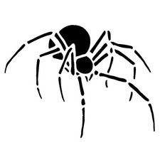 Really Great Stencils, Spider 2 Stencil, 4x4", Insects, Halloween, Arachnid, Fun