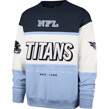 NEW 47 Brand Tennessee Titans NFL Crewneck Sweatshirt Blue Cream Maximalist XL