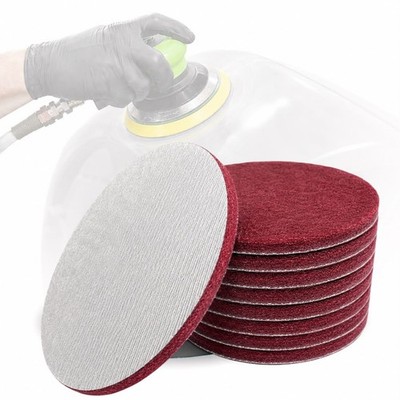 LiME LiNE 6 in Hook & Loop Scuffing Discs for Orbital Dual Action Sander - 8 Pcs