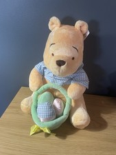 Disney Store Exclusive Winnie the Pooh Holding Easter Basket Eggs Plush NWT 12  