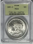 1885 O MORGAN DOLLAR PCGS MS 64