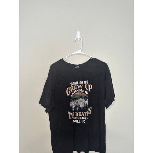 The Beatles Graphic Band T Shirt Large Black Music Tee