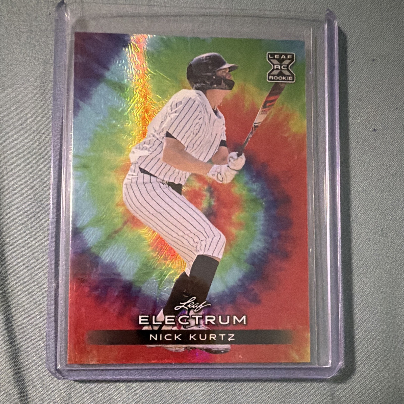 Leaf 2024 Electrum Nick Kurtz RC #98 Tie-Dye Silver Board 59/75 Baseball