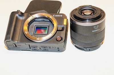Canon EOS R50 V EOS R Mirrorless Camera RF-S 14-30 Lens Black Autofocus, Bundle