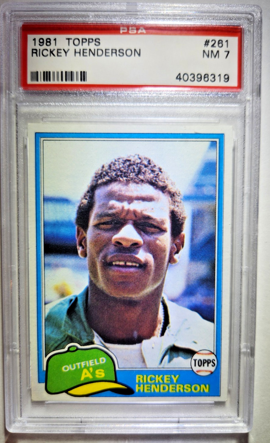 1981 Topps - Rickey Henderson #261 PSA 7 NM Oakland A's