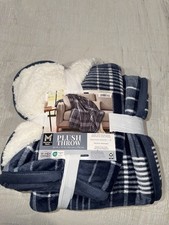 Member's Mark 60" x 70" Oversized Plush Sherpa Throw Blanket Milbridge Plaid