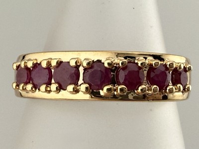 ROSS SIMONS RING VERGOLDET 925 RUBIN GRÖSSE 9 K623A