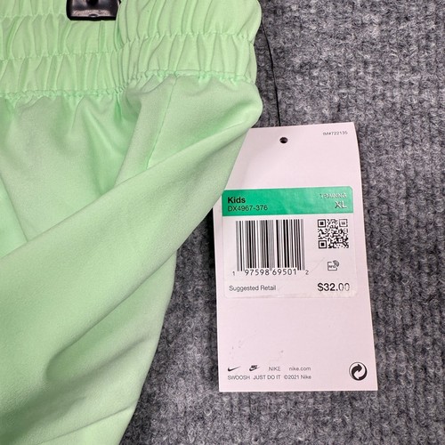 New Nike Kids Girls Size XL Training Shorts Mint Green Activewear DX4967-376 - Picture 6 of 8