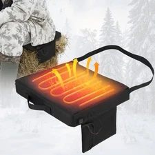 Hunting Heated Seat Cushion with 3 Heating Levels 13 x 16 Inches Portable Black