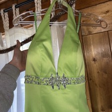 MY Fashion Lime Sleeveless Bridesmaid Dress XS 100 Polyester NY0174