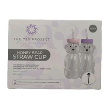 Honey Bear Straw Cup Set 2 8-oz Honey Bear Cup  Brush Feeding Straw Therapy