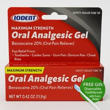 Oral Analgesic Gel Maximum Strength,Toothache Pain Relief-0.420z 04/27