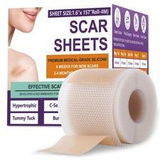 Silicone Scar Sheets & Tape for Surgical, C-Section, Tummy Tuck, Keloid Scars