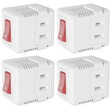 4 Pack 2-Prong Outlet Switch Single Plug On Off Toggle 15A 125VAC White