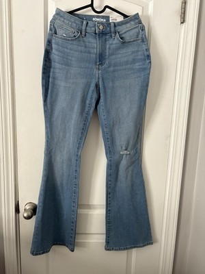 NWT Sonoma Size 4 Lightly Distressed Flare Jeans