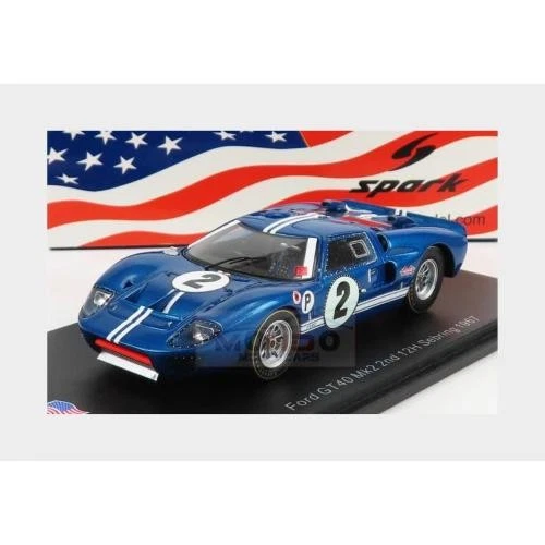 1:43 SPARK Ford Usa Gt40 Mkiv 7.0L V8 #2 2Nd 12H Sebring 1967 Foyt Ruby US259 - Immagine 2 di 2