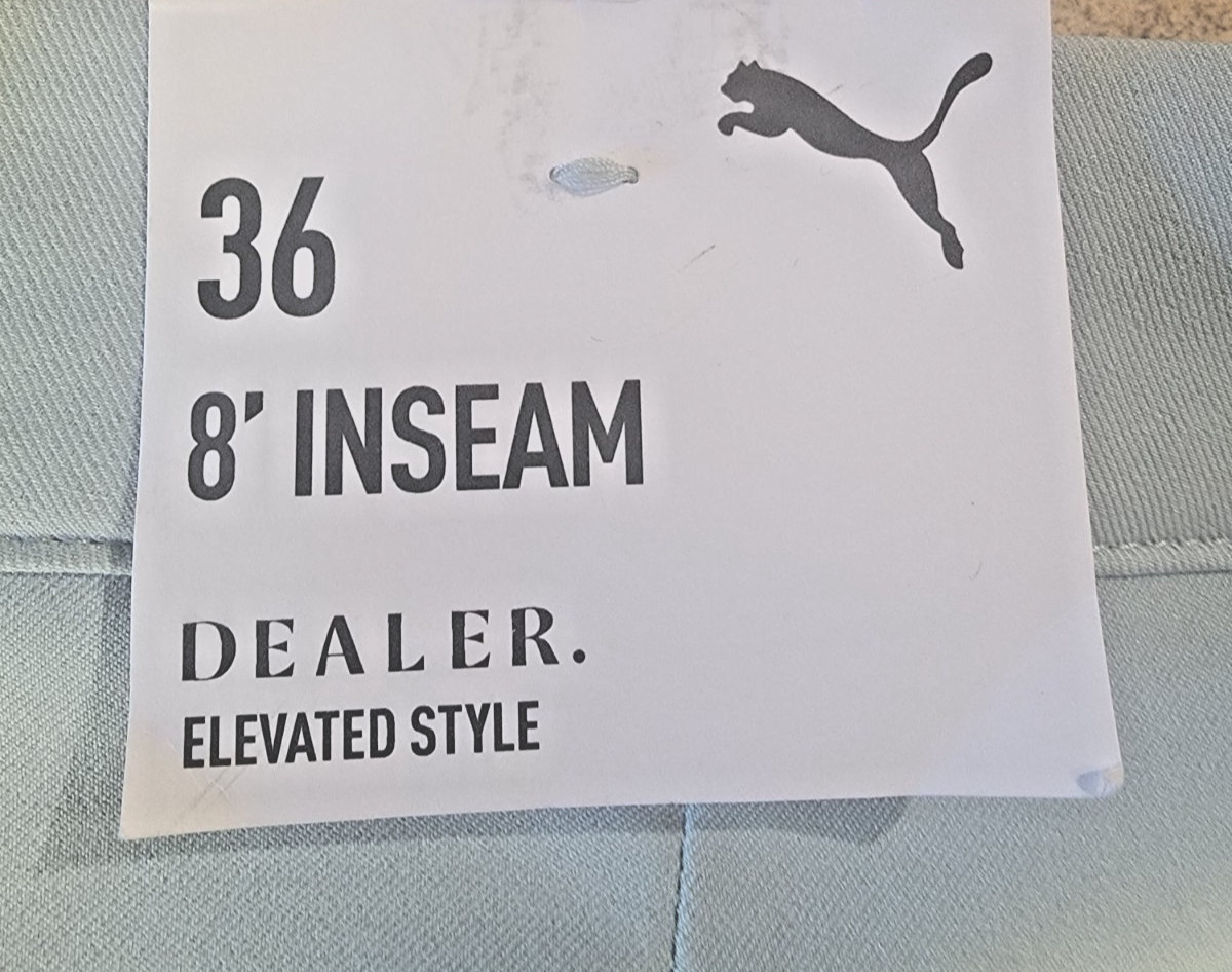 PUMA Dealer Golf Shorts, Modern Mint, Men's Size 36, 8" Inseam thumbnail 6