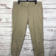 Woolrich khaki size 12 straight leg Capri hiking tan cropped pants
