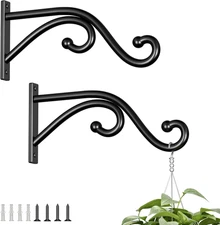 8 Inch Plant Hanger Plant Hook - 2 Pack Metal Plant Bracket Wall Hooks, Modern D